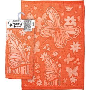 Be You Tiful Floral Kitchen Towel Primitives By Kathy